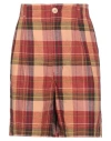 Girls Of Dust Woman Shorts & Bermuda Shorts Rust Size S Cotton, Linen In Red