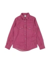 Giro Quadro Toddler Girl Denim Shirt Fuchsia Size 6 Cotton In Pink