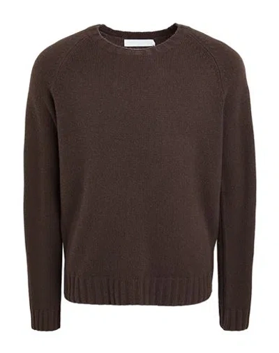 Girocollo Man Sweater Dark Brown Size L Cashmere
