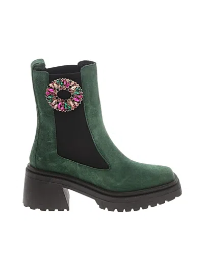 Pre-owned Girotti Ankle Boots In Green