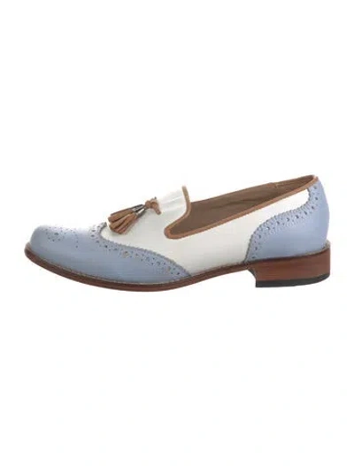 Pre-owned Girotti Leather Loafers In Blue