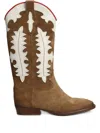 Gisel Moire Kansas Texan Boots In Brown