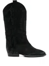 Gisel Moire 30mm Oklahoma Cowboy Boots In Black