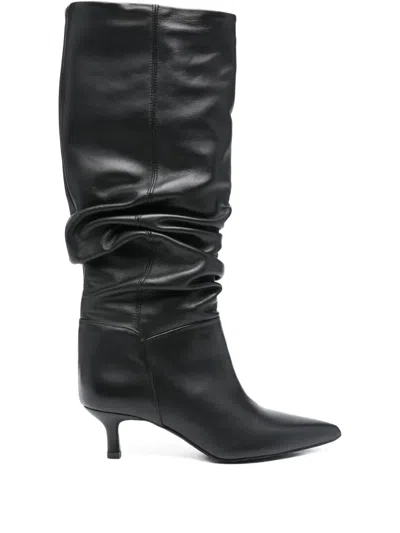 Gisel Moire 50mm Morgan Boots In Black