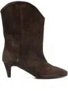 Gisel Moire 60mm Enea Boots In Brown