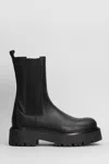 Gisel Moire 50mm Elastic-panel Platform Boots In Black