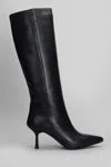 Gisel Moire Gilda High Heels Boots In Black