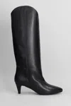 Gisel Moire Gitana High Heels Boots In Black