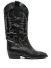 Gisel Moire Guatemala Cowboy Boots In Black