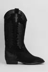 Gisel Moire Kansas Texan Boots In Black