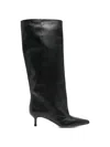 Gisel Moire Lory Pointed-toe Knee-high Boots In Multi