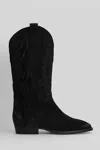 Gisel Moire Oklahoma Texan Boots In Black