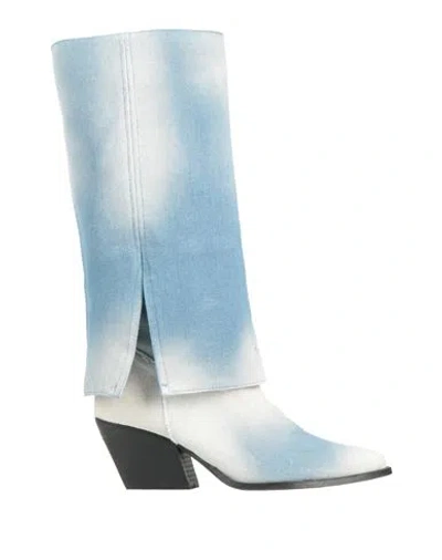 Gisèl Moirè  Paris Gisèl Moirè Paris Woman Boot Blue Size 8 Leather