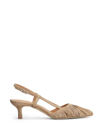 Gisel Moire Vilma Fringe-detail Slingback Pumps In Multi