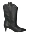 Gisel Moire Enea High Heels Ankle Boots In Black