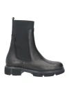 Gisel Moire Gisél Moiré Woman Ankle Boots Black Size 7 Leather In Black
