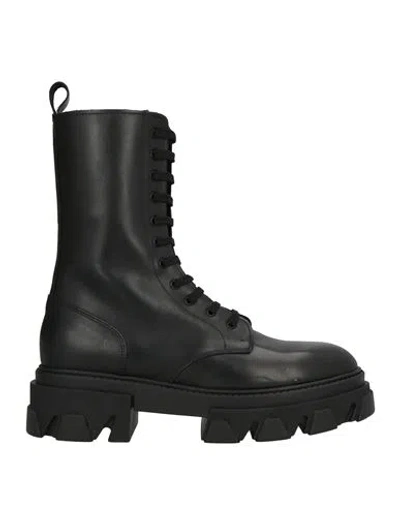 Gisel Moire Gisél Moiré Woman Ankle Boots Black Size 9 Calfskin