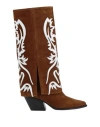 Gisel Moire Gisél Moiré Woman Boot Brown Size 7 Leather In Brown