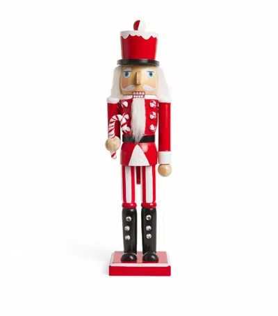 Gisela Graham Candy Cane Nutcracker (38cm) In Multi