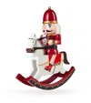 Gisela Graham Wood Jewel-detail Nutcracker On Horse Ornament