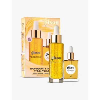 Gisou Hair Repair And Intense Hydration Duo Set In White