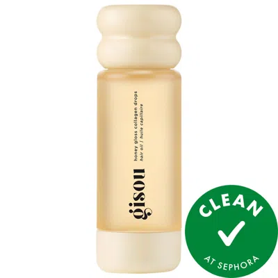 Gisou Honey Gloss Collagen Drops Hair Oil For Fine To Medium Hair 0.67 Oz/20ml In Transparent