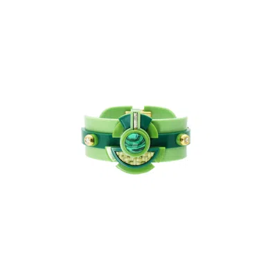 Gissa Bicalho Women's Acrylic Handmade Bracelet Buriti Green