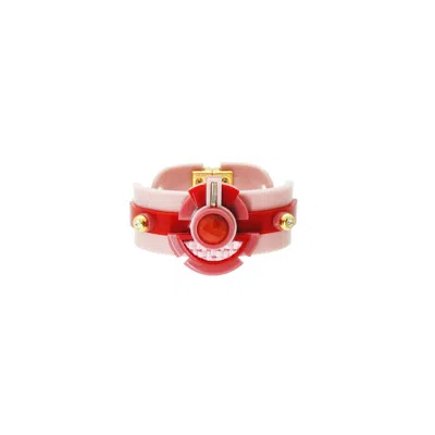 Gissa Bicalho Women's Acrylic Handmade Bracelet Buriti Pink