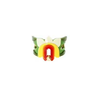 Gissa Bicalho Women's Acrylic Handmade Bracelet Lilium Yellow