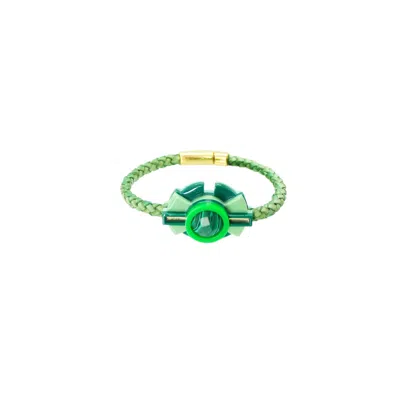 Gissa Bicalho Women's Acrylic Handmade Bracelet Oca Pale Green