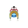 Gissa Bicalho Women's Acrylic Handmade Brooch Ixchel - Blue In Gold