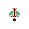 Gissa Bicalho Women's Acrylic Handmade Brooch Papaloti - Turquoise Green