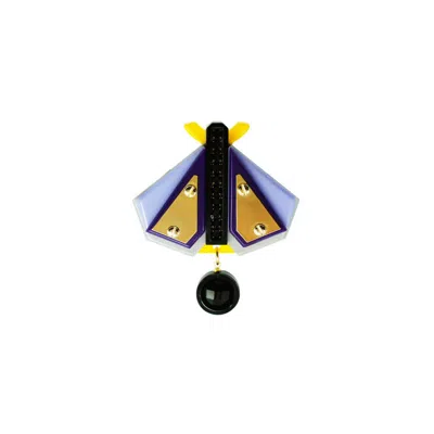 Gissa Bicalho Women's Acrylic Handmade Brooch Papaloti - Yellow & Orange