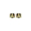 Gissa Bicalho Women's Acrylic Handmade Cufflins Trapeze Black In Gold