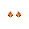 Gissa Bicalho Women's Acrylic Handmade Earring Buriti Orange In Gold