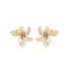 Gissa Bicalho Women's Acrylic Handmade Earring Flower Bee - Neutrals