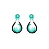 Gissa Bicalho Women's Acrylic Handmade Earring Gout Wave Green In Green