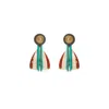 Gissa Bicalho Women's Acrylic Handmade Earring Hoop Empire Cinnamon In Gray