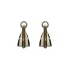 Gissa Bicalho Women's Acrylic Handmade Earring Hoop Empire Gold In Neutral