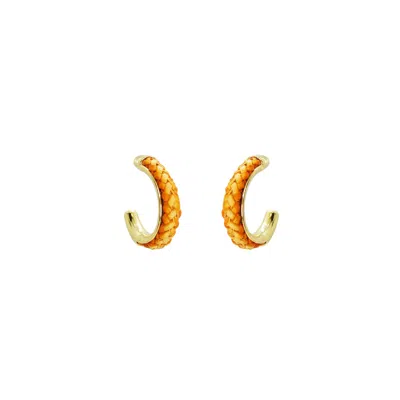 Gissa Bicalho Women's Acrylic Handmade Earring Hoop Oca Orange