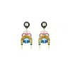 Gissa Bicalho Women's Acrylic Handmade Earring Ixchel - Blue In Multi