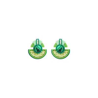 Gissa Bicalho Women's Acrylic Handmade Earring Jaci Pale Green