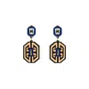Gissa Bicalho Women's Acrylic Handmade Earring Meander Rose In Blue