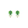 Gissa Bicalho Women's Acrylic Handmade Earring Oca Pale Green In Green