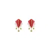 Gissa Bicalho Women's Acrylic Handmade Earring Oca Pink In Red