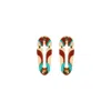 Gissa Bicalho Women's Acrylic Handmade Earring Shield Cinnamon