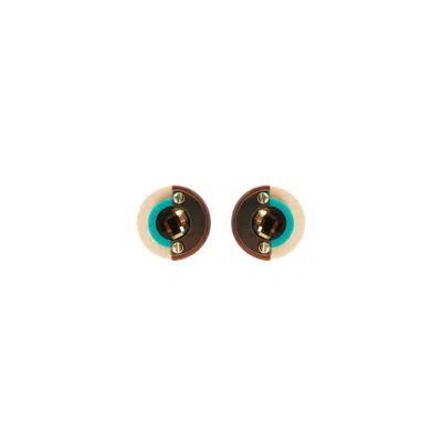 Gissa Bicalho Women's Acrylic Handmade Earring Short Empire Cinnamon