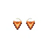 Gissa Bicalho Women's Acrylic Handmade Earring Ubá Orange In Multi