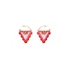 Gissa Bicalho Women's Acrylic Handmade Earring Ubá Pink In Red