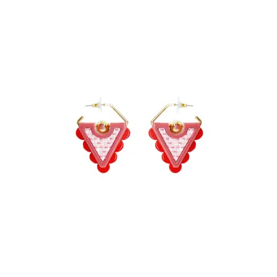 Gissa Bicalho Women's Acrylic Handmade Earring Ubá Pink